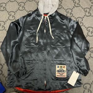 NEW WITH TAGS 100% AUTHENTIC GUCCI ACETATE SHIRT SWEATSHIRT SWEATER JACKET 48